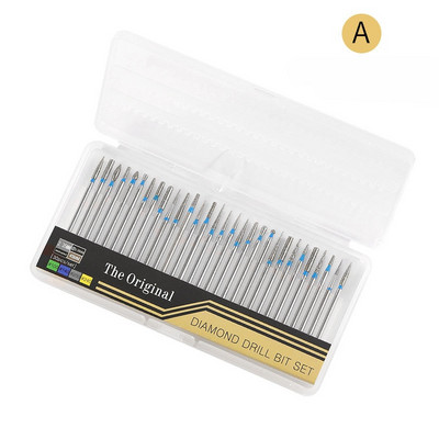 Set de burghie pentru unghii din tungsten, 30 de buc