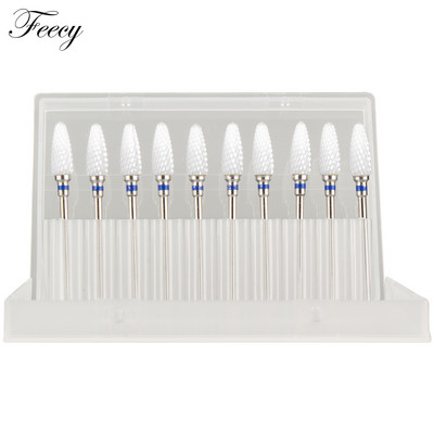 Freză pentru manichiură Set 10 bucăți din carbură ceramică pentru găurit pentru unghii pentru îndepărtarea lacului cu gel Mașină de manichiură Pedichiură