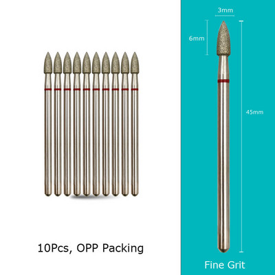 HYTOOS 10 kom/set svrdla za nokte Dijamantni rezači za manikuru Glodalo za zanoktice za nokte za pedikuru Dodaci za nokte Alati