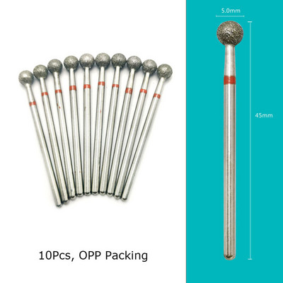 HYTOOS 10 kom/set svrdla za nokte Dijamantni rezači za manikuru Glodalo za zanoktice za nokte za pedikuru Dodaci za nokte Alati