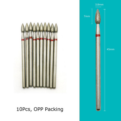 HYTOOS 10 kom/set svrdla za nokte Dijamantni rezači za manikuru Glodalo za zanoktice za nokte za pedikuru Dodaci za nokte Alati