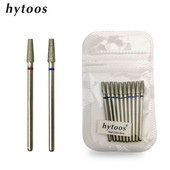 HYTOOS 10db/csomag 3*9mm-es kúpos gyémánt kutikula bit 3/32 körömfúró manikűr fúrók köröm kiegészítők szerszámok
