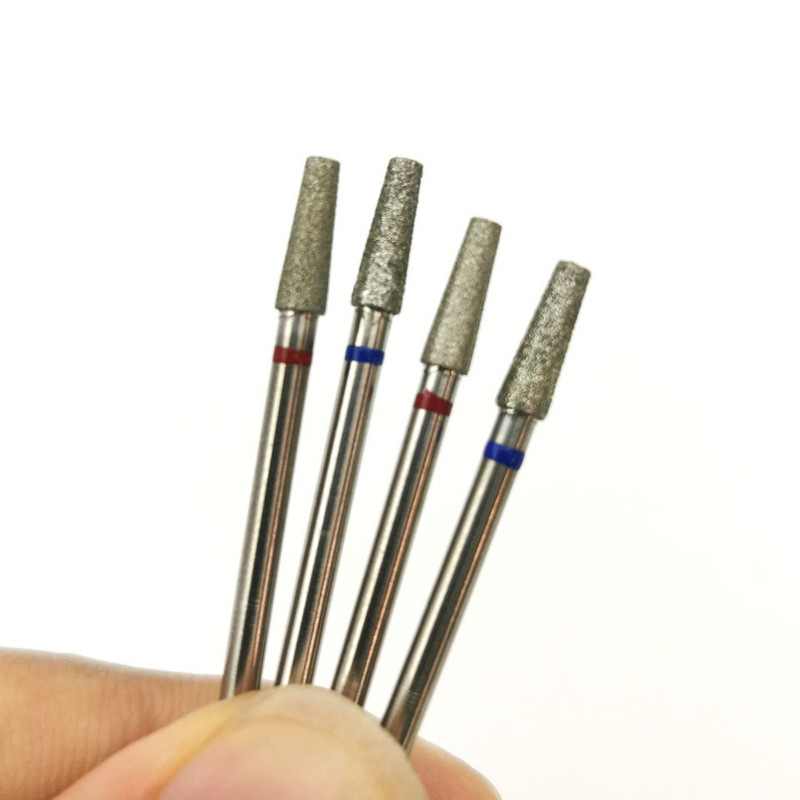 HYTOOS 10db/csomag 3*9mm-es kúpos gyémánt kutikula bit 3/32 körömfúró manikűr fúrók köröm kiegészítők szerszámok