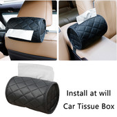 Dodaci za automobile Poklopac kutije za maramice Držač kutija za maramice PU koža crna ružičasta unutrašnjost papira Tip bloka Auto Decoration kutije za maramice