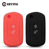 KEYYOU 3 κουμπιά σιλικόνης κλειδοθήκη αυτοκινήτου Προστατευτικό μπουφάν για δέρμα LAND ROVER Range Rover Sport LR3 Discovery 2005 2006 2007 2008
