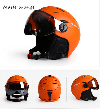 MOON Επαγγελματικό μισοκαλυμμένο κράνος σκι ενσωματωμένο σε καλούπι Αθλητικοί άνδρες γυναίκες χιόνι Κράνη Snowboard για σκι με γυαλιά γυαλιά