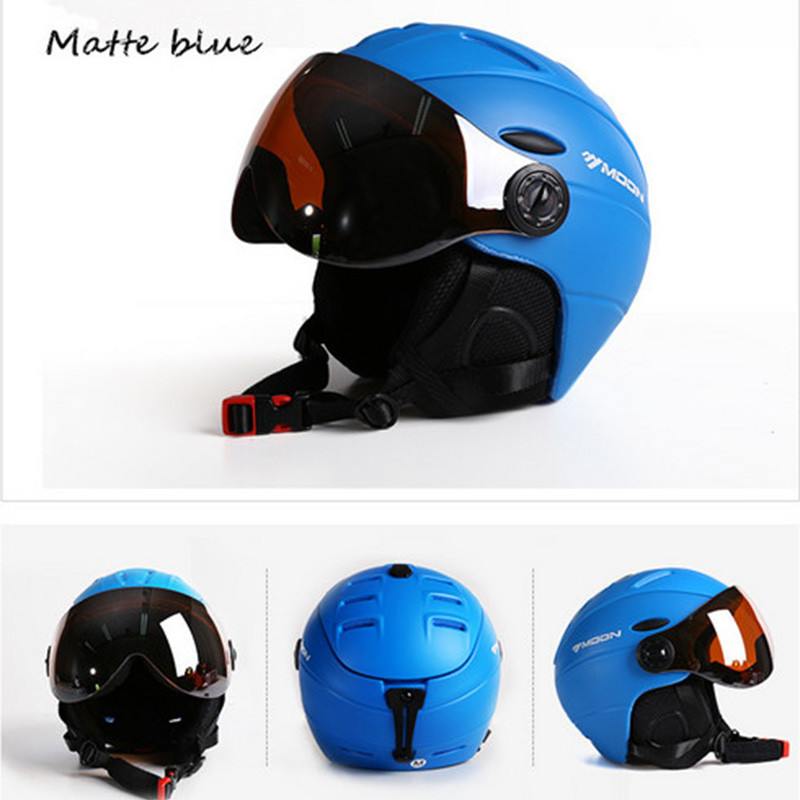 MOON Επαγγελματικό μισοκαλυμμένο κράνος σκι ενσωματωμένο σε καλούπι Αθλητικοί άνδρες γυναίκες χιόνι Κράνη Snowboard για σκι με γυαλιά γυαλιά