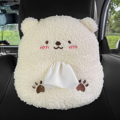 Pig Bear Chicken βελούδινο Tissue Box Car Back Suspension Tissue Box Κοιτώνας Σπίτι Sun Visor Υποβραχιόνιο Κιβώτιο καθίσματος αυτοκινήτου Πλάτη Κουτί άντλησης