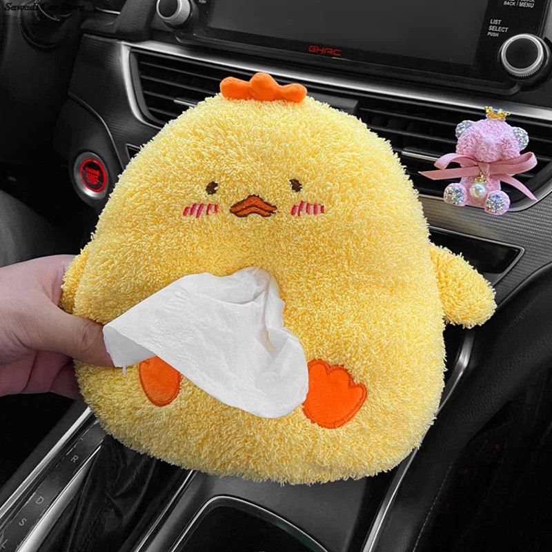 Pig Bear Chicken βελούδινο Tissue Box Car Back Suspension Tissue Box Κοιτώνας Σπίτι Sun Visor Υποβραχιόνιο Κιβώτιο καθίσματος αυτοκινήτου Πλάτη Κουτί άντλησης