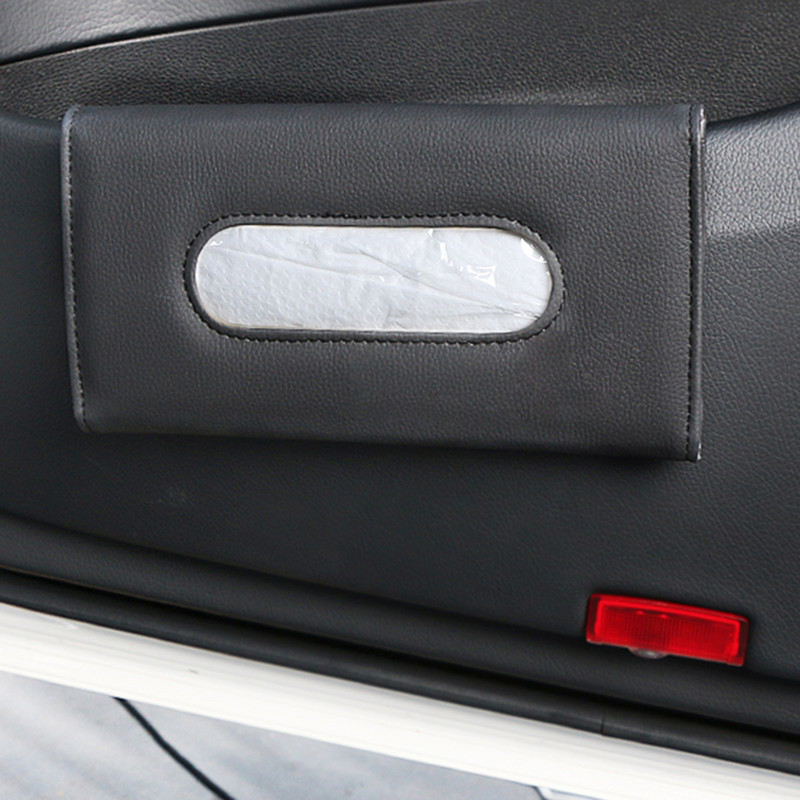 Automobilio servetėlių dėžutės laikiklis Automatinis popierinių rankšluosčių maišelis Galinės sėdynės audinio dėklas transporto priemonės skėčiui nuo saulės pakabinamų audinių dėžutė