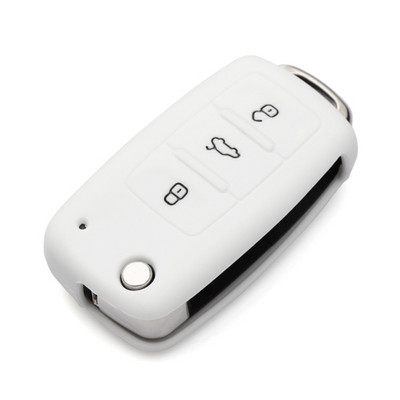 Silikona automašīnas atslēgas vāciņš priekš Volkswagen VW polo passat b5 golf4 5 6 jetta tiguan Golf CrossFox Plus Eos Scirocco Beetle