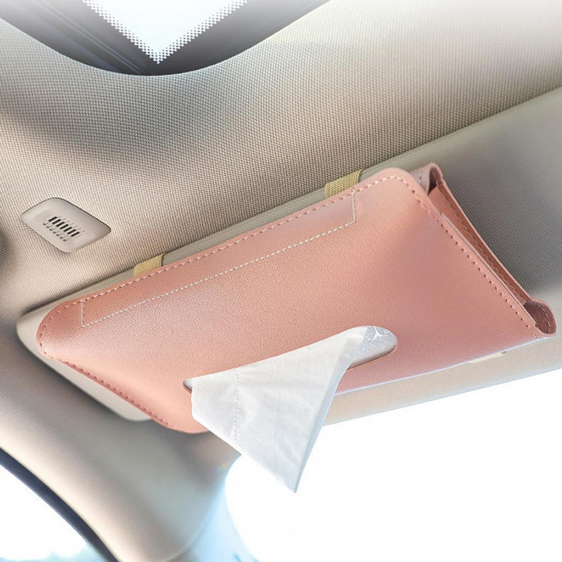 Στήριγμα χαρτιού αυτοκινήτου υψηλής χωρητικότητας από συνθετικό δέρμα ανθεκτικό στη σκόνη Ανθεκτικό κάλυμμα θήκης χαρτιού αυτοκινήτου Διανομέας χαρτιού για αυτοκίνητο