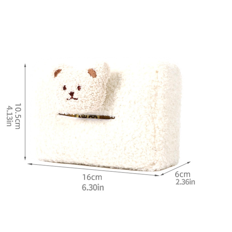 Car Tissue Box Cute Cashmere Animals Bear Napkin Tissue Paper holder Styling Car Portable Paper Package Case Θήκη χαρτοπετσέτας