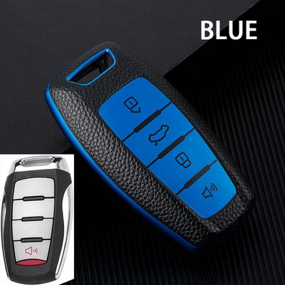 4 κουμπιά TPU+Δερμάτινο κάλυμμα θήκης κλειδιού αυτοκινήτου για Great Wall Haval Coupe H7 H8 H9 F5 F7 H2S GMW H6 Αξεσουάρ styling τσάντα θήκης αυτοκινήτου