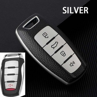4 κουμπιά TPU+Δερμάτινο κάλυμμα θήκης κλειδιού αυτοκινήτου για Great Wall Haval Coupe H7 H8 H9 F5 F7 H2S GMW H6 Αξεσουάρ styling τσάντα θήκης αυτοκινήτου