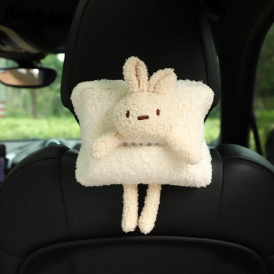 Lovely Car Tissue Box Creative Cute Cartoon βελούδινο κουτί χαρτομάντιλου Θήκη υποβραχιόνιου αυτοκινήτου Κουτί καθίσματος αυτοκινήτου Κουτί χαρτομάντιλων αυτοκινήτου Προμήθειες για γυναίκες