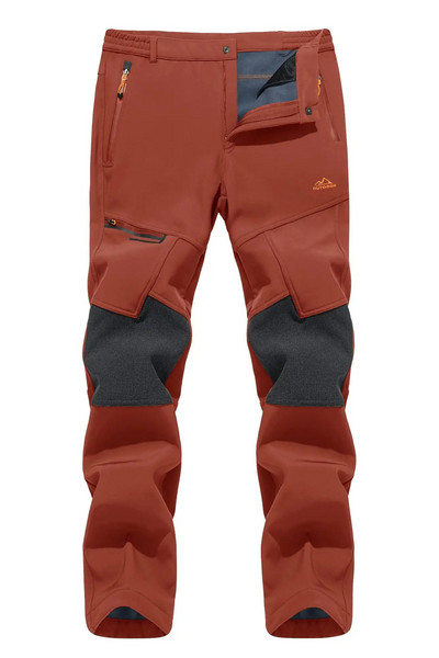 TACVASEN Winter Thicken Fleece Παντελόνι Πεζοπορίας Ανδρικό ζεστό θερμικό παντελόνι Αντιανεμικό για ψάρεμα εξωτερικού χώρου Κάμπινγκ Παντελόνι για σκι βουνού Παντελόνι