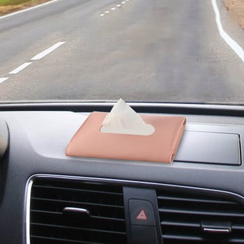 Държач за кърпички за кола Изтеглящ се държач за кърпички за кола Козирка Автомобилен интериор Аксесоари Органайзер Кола Камион SUV Поставка за чанта за съхранение
