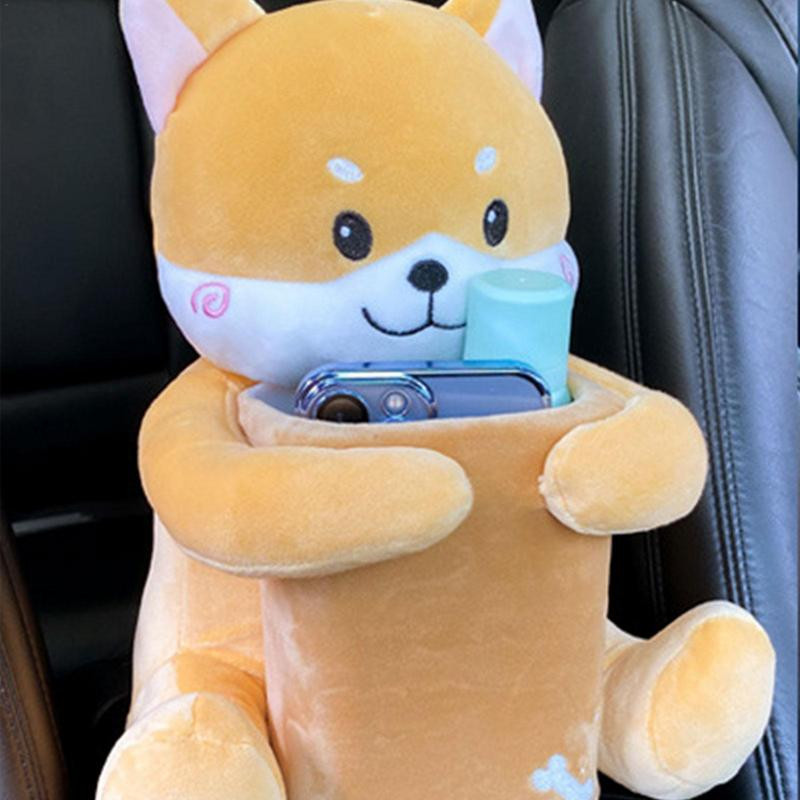 Θήκη Tissue Box For Cartoon Tissue Box Holder Λούτρινα μαντηλάκια Dispenser Tissue Box Car Organizer Χαριτωμένα αξεσουάρ εσωτερικού αυτοκινήτου