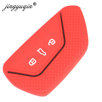 Κάλυμμα κλειδιού για VW Volkswagen Golf 8 Mk8 Skoda 2020 2021 3BT Rubber Protect Auto Key Case jingyuqin από σιλικόνη