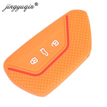 Κάλυμμα κλειδιού για VW Volkswagen Golf 8 Mk8 Skoda 2020 2021 3BT Rubber Protect Auto Key Case jingyuqin από σιλικόνη