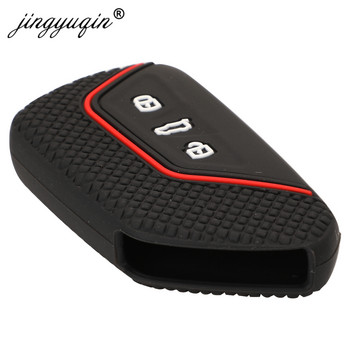 Κάλυμμα κλειδιού για VW Volkswagen Golf 8 Mk8 Skoda 2020 2021 3BT Rubber Protect Auto Key Case jingyuqin από σιλικόνη