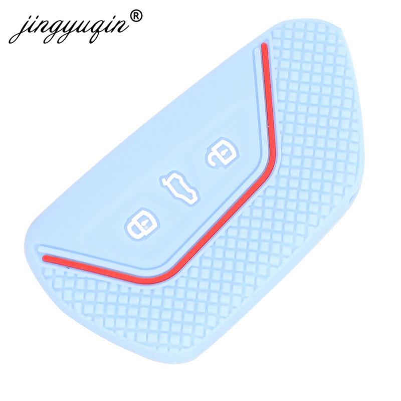 jingyuqin szilikon autóformázó kulcstartó burkolat távtartó VW Volkswagen Golf 8 Mk8 Skoda 2020 2021 3BT gumivédő autókulcs tokhoz