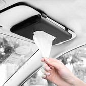 Sun Visor Car Tissue Boxes Θήκη χαρτιού PU Δερμάτινη τσάντα κρεμαστή για χαρτοπετσέτα Αποθήκευση Organizer Tissue Case Dispenser