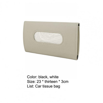 Sun Visor Car Tissue Boxes Θήκη χαρτιού PU Δερμάτινη τσάντα κρεμαστή για χαρτοπετσέτα Αποθήκευση Organizer Tissue Case Dispenser