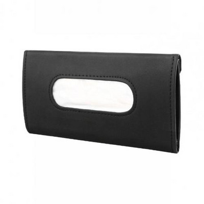 Sun Visor Car Tissue Boxes Θήκη χαρτιού PU Δερμάτινη τσάντα κρεμαστή για χαρτοπετσέτα Αποθήκευση Organizer Tissue Case Dispenser