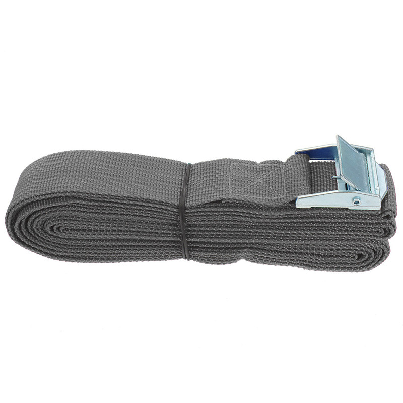 1 бр. 5 м кола за обтягане на въже за колан, здрав колан с тресчотка, 25 мм чанта за багаж, закрепване на товара с обтегач за въже, метална катарама, теглич