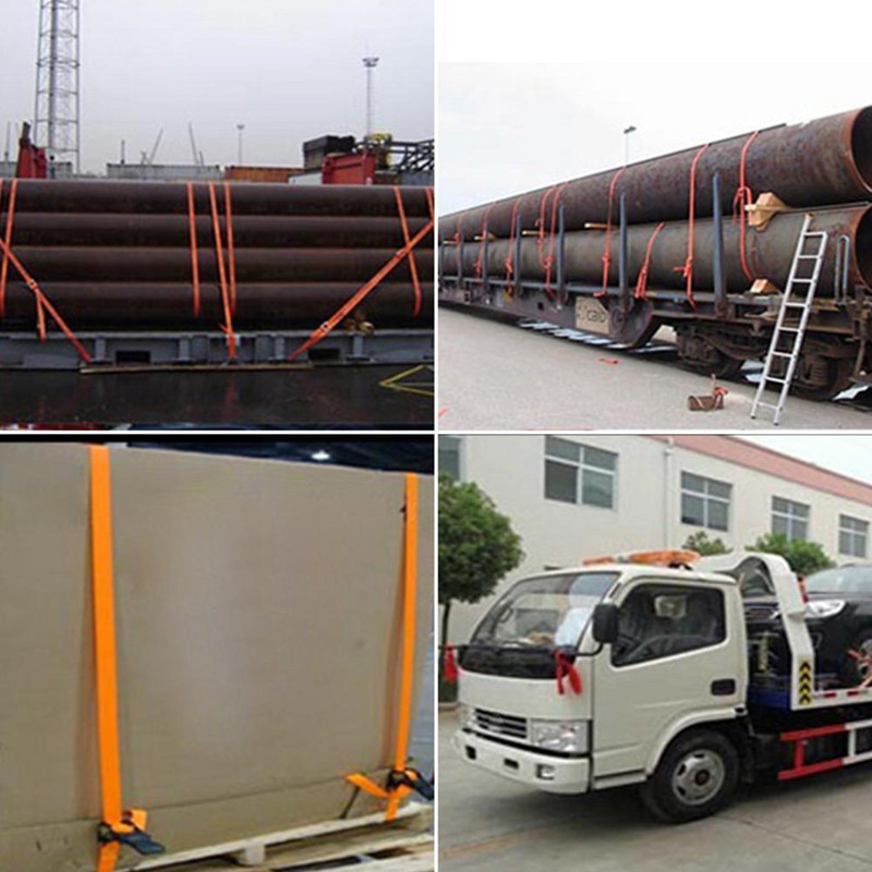 4/5 м колани за обтягане на кола Регулируеми товарни ремъци за кола Мотоциклет Велосипед Тресчотка Завързване на колан Чанта за багаж Bind Belts Dura B9y7