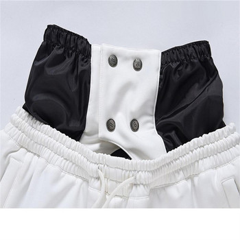 Χειμερινό παντελόνι σκι ανδρικό γυναικείο αδιάβροχο αντιανεμικό παντελόνι σκι Ζεστό παντελόνι πολλαπλών τσέπες αντανακλαστικό παντελόνι με λάστιχο στη μέση