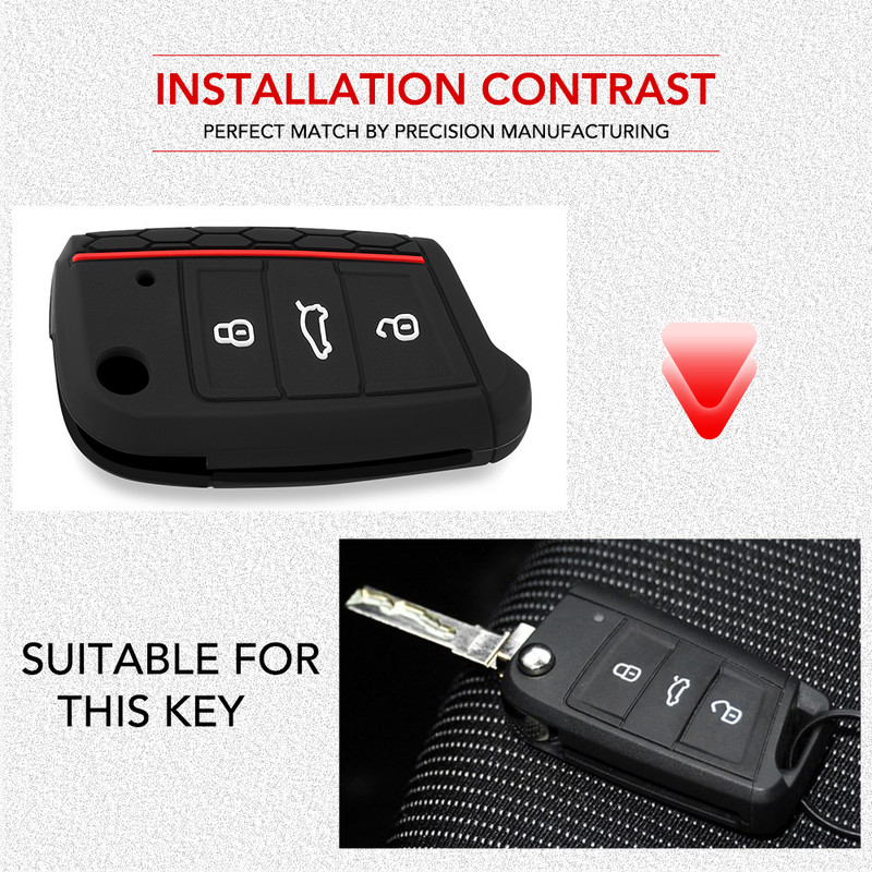 Husa pentru chei de masina Carcasa din silicon pentru VW Golf 7 MK7 VII Tiguan Polo Skoda Octavia A7 Kodiaq Seat Ateca Leon Accesorii auto