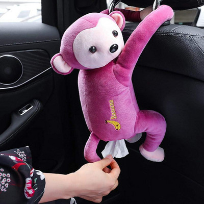 Armas Animal Plush Monkey Tissue Box auto riputatav panipaik auto käetugede kasti auto sisekujundusele