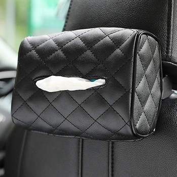 Δερμάτινο κάλυμμα κουτιού χαρτομάντιλου αυτοκινήτου γενικής χρήσης Θήκη χαρτιού χαρτοπετσέτας Διανομέας πετσετών για κρεμαστή θήκη για πίσω κάθισμα αυτοκινήτου
