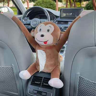 Automobilio audinių dėžutės siurbimas su pakabinamu automobilio vidiniu porankio dėžute saulės skydelio siurbimo dėžute Animacinis filmas Mielas kūrybingas audinių dėžutė Automobilių priedai