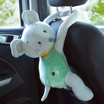 Automobilio audinių dėžutės siurbimas su pakabinamu automobilio vidiniu porankio dėžute saulės skydelio siurbimo dėžute Animacinis filmas Mielas kūrybingas audinių dėžutė Automobilių priedai