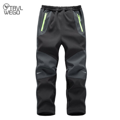 TRVLWEGO Camping Túranadrág Őszi Téli Gyermek Diák Szín Szélálló Vízálló Kültéri Soft Shell Meleg Sínadrágok