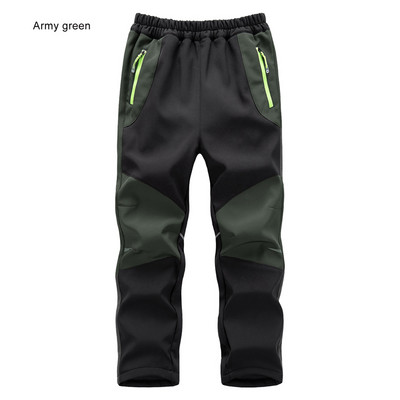 TRVLWEGO Hlače za kampiranje, planinarenje, jesen, zima, dječje studentske boje, otporne na vjetar, vodootporne, mekane, tople skijaške hlače na otvorenom