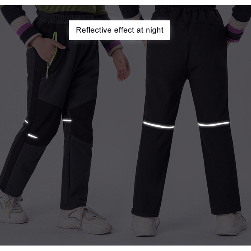 TRVLWEGO Hlače za kampiranje, planinarenje, jesen, zima, dječje studentske boje, otporne na vjetar, vodootporne, mekane, tople skijaške hlače na otvorenom