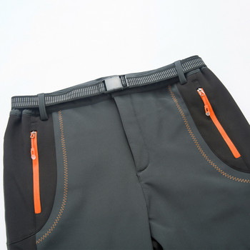 LNGXO Thermal Fleece Зимни панталони Мъжки Жени Ски Трекинг Туризъм Къмпинг Водоустойчиви панталони Outdoor Soft Shell Топли дебели панталони