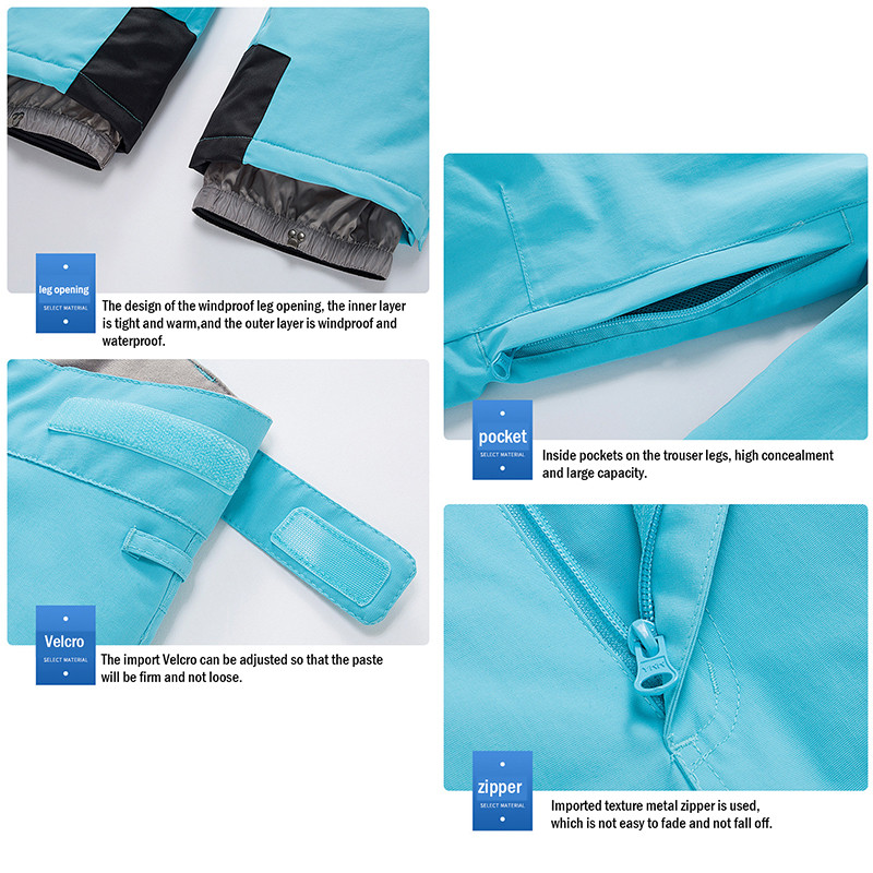 Skijaške hlače Muškarci Ženske Vanjske Vjetrootporne Vodootporne Zimske Tople Sportske na otvorenom Hlače za par Snježne hlače Skijanje Snowboard Hlače na remen
