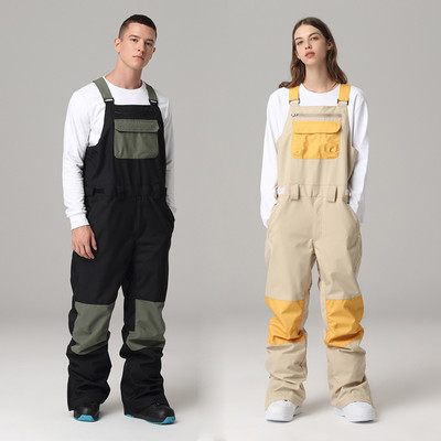 Мъжки ски панталони Ski Bib Pant гащеризон Дамски ски гащеризон Зимен външен ветроустойчив водоустойчив ски сноуборд женски панталон за сняг