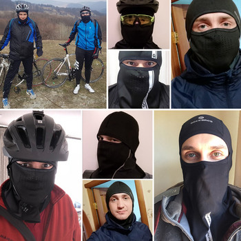 ROCKBROS Сноуборд маска за лице Ветроустойчива топла външна термична поларена ски маска дишаща мъже жени бягане къмпинг ски шапка за уши