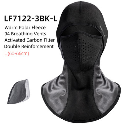 ROCKBROS snieglenčių veido kaukė nuo vėjo nepraleidžianti šilta lauko šiluminė vilnos slidinėjimo kaukė Kvėpuojanti vyrų moterų bėgimo kempingo slidinėjimo ausinė