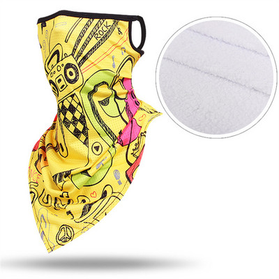 3D téli háromszög sál Balaclava polár motorkerékpár arcvédő lélegző arcmaszk szélálló meleg bandana sí előke sál
