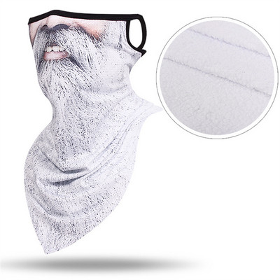 3D téli háromszög sál Balaclava polár motorkerékpár arcvédő lélegző arcmaszk szélálló meleg bandana sí előke sál