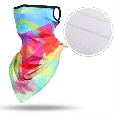 3D téli háromszög sál Balaclava polár motorkerékpár arcvédő lélegző arcmaszk szélálló meleg bandana sí előke sál
