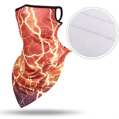 3D téli háromszög sál Balaclava polár motorkerékpár arcvédő lélegző arcmaszk szélálló meleg bandana sí előke sál